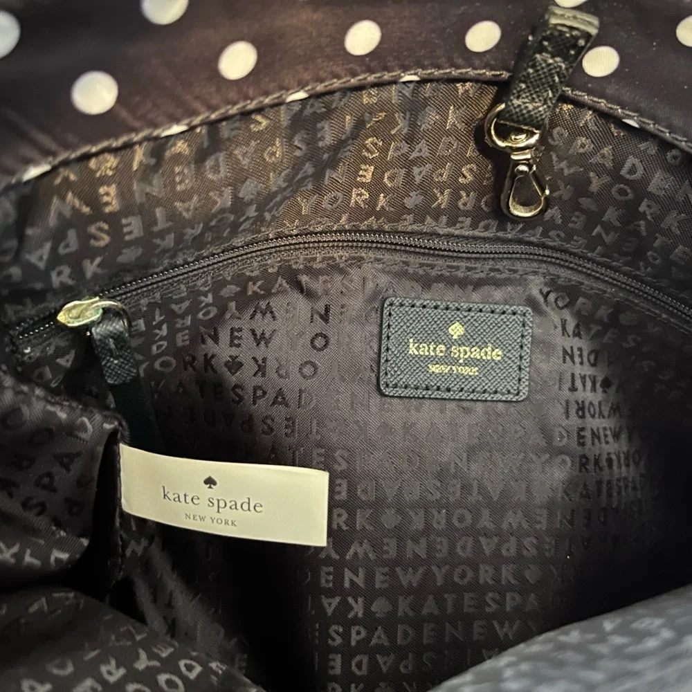 Kate Spade New York Loden- Black/White Polka Dot Bag